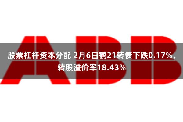 股票杠杆资本分配 2月6日鹤21转债下跌0.17%，转股溢价